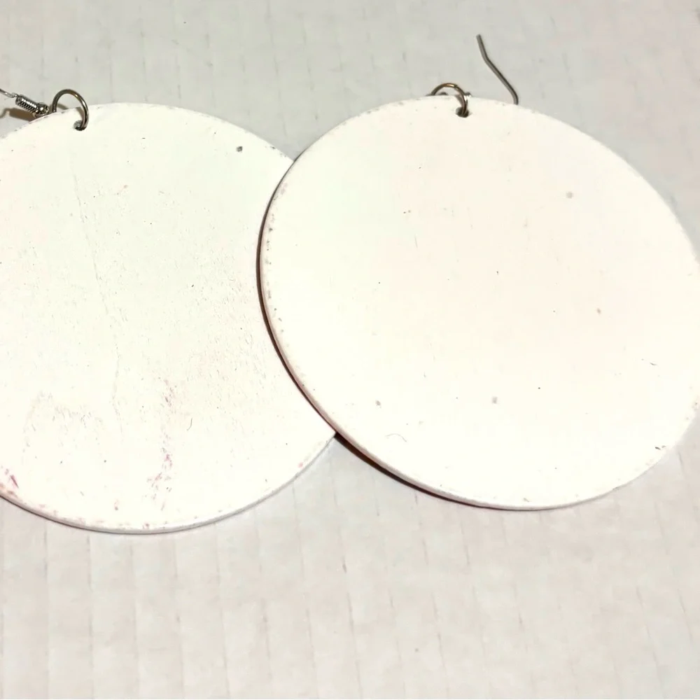 Red and Blue Artistic Earrings